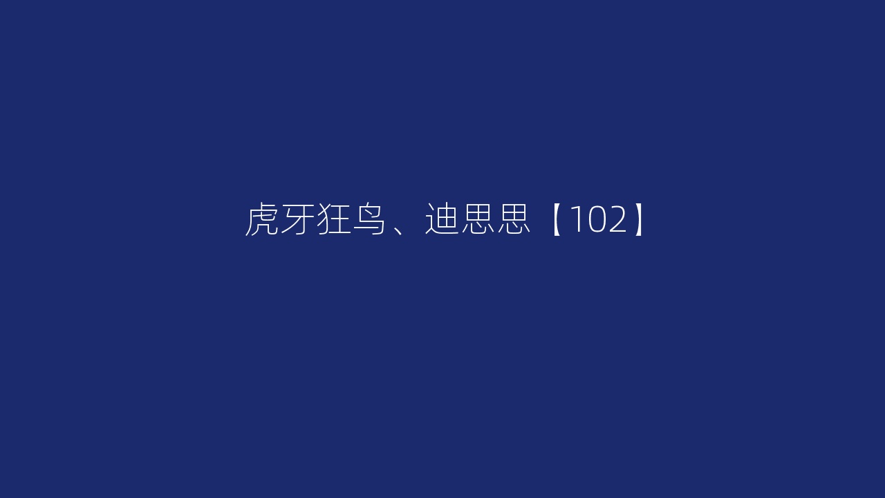 虎牙狂鸟、迪思思【102】